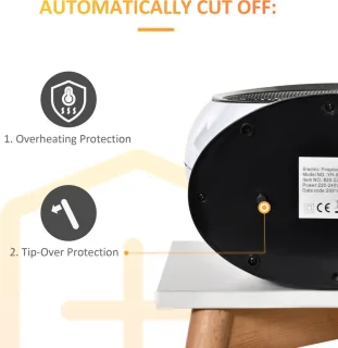 Elektrische haard wit 1500W