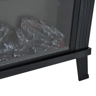 Elektrische haard zwart 1200W vrijstaand