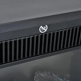 Elektrische haard zwart 1200W vrijstaand