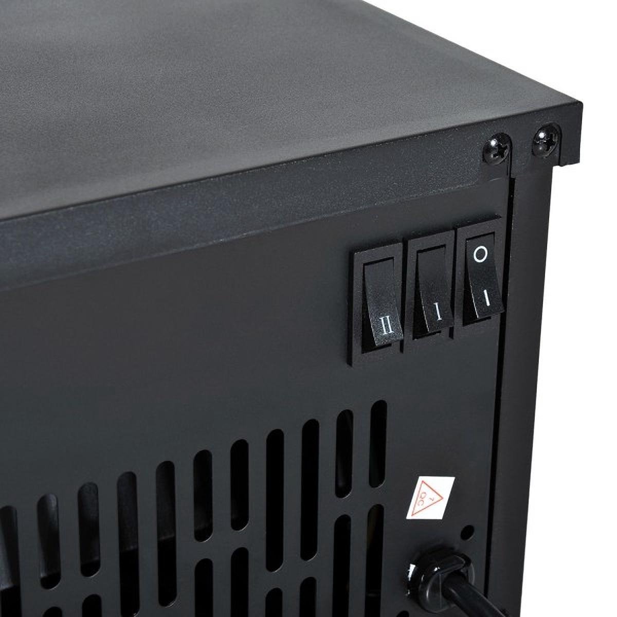 Elektrische haard zwart 1200W vrijstaand