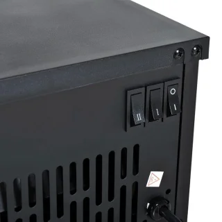 Elektrische haard zwart 1200W vrijstaand