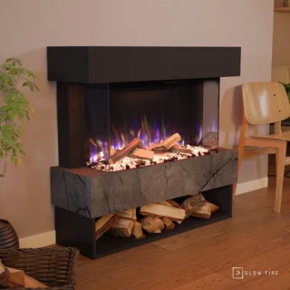 Elektrische haard, zwart marmer