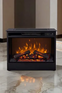Elektrische inbouwhaard zwart - Medahomestore