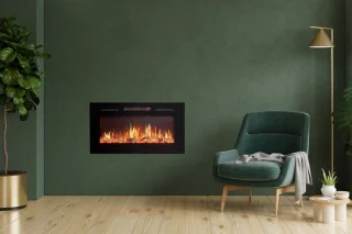 Elektrische Inbouwwandhaard 914 cm Zwart