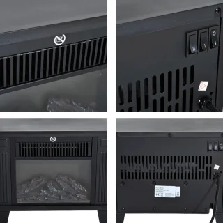 Elektrische kachel 1200W zwart