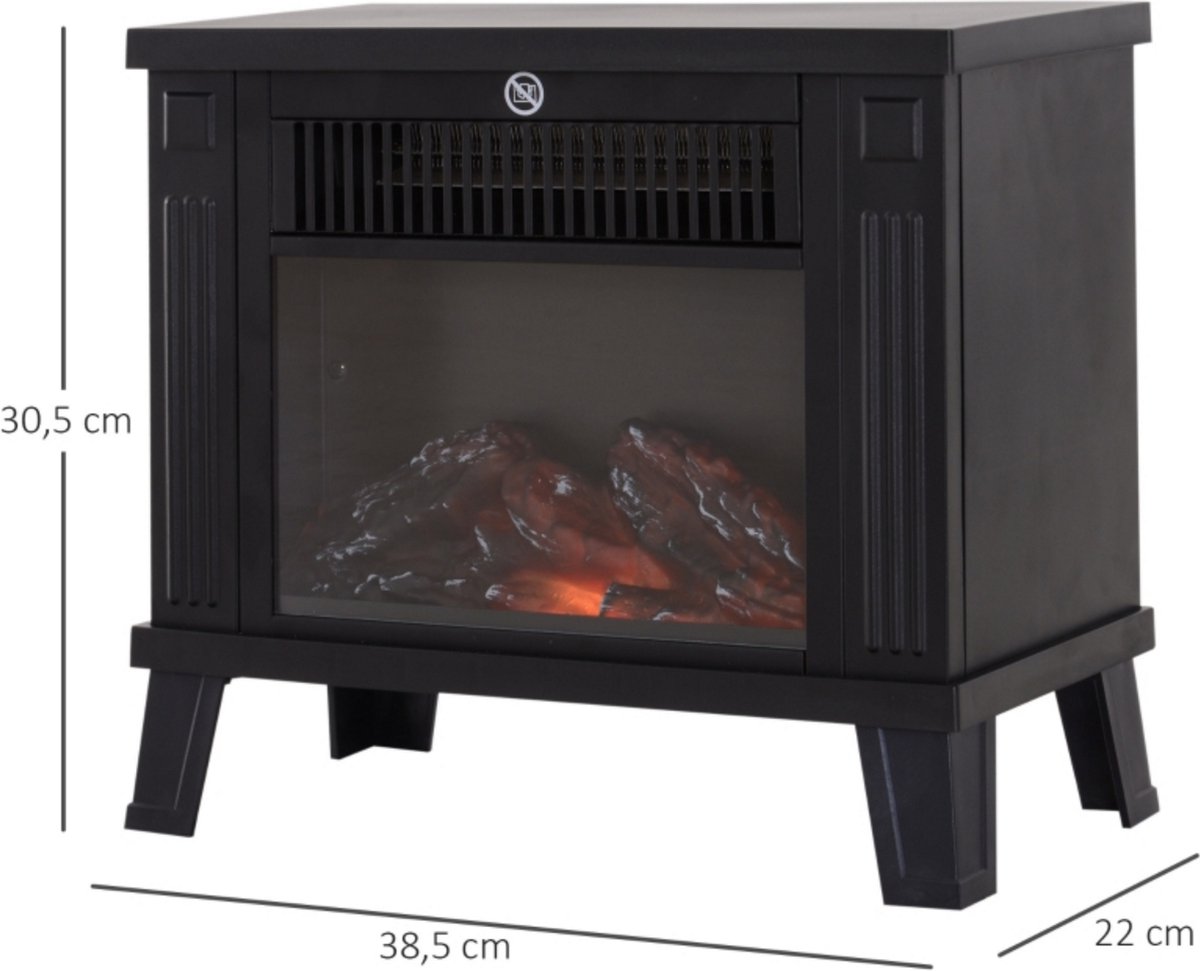 Elektrische kachel 1200W zwart