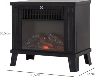 Elektrische kachel 1200W zwart