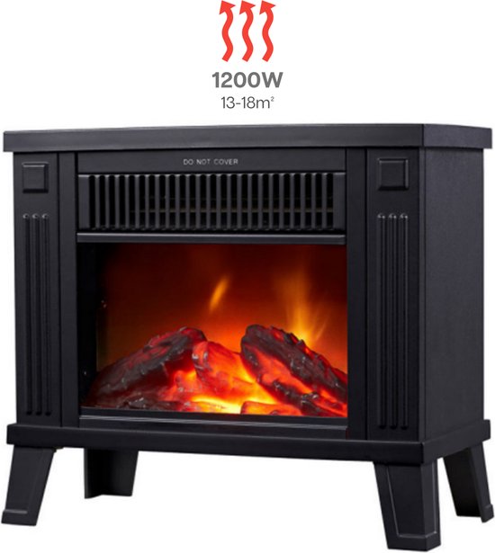 Elektrische kachel 1200W zwart