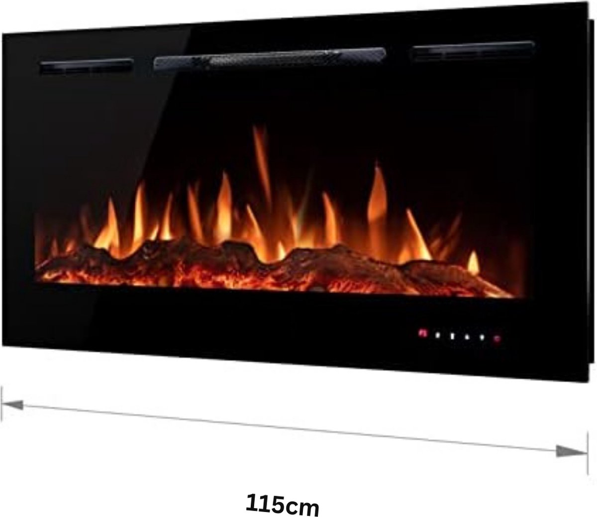Elektrische kachel sfeerhaard 115 cm wit 1500W