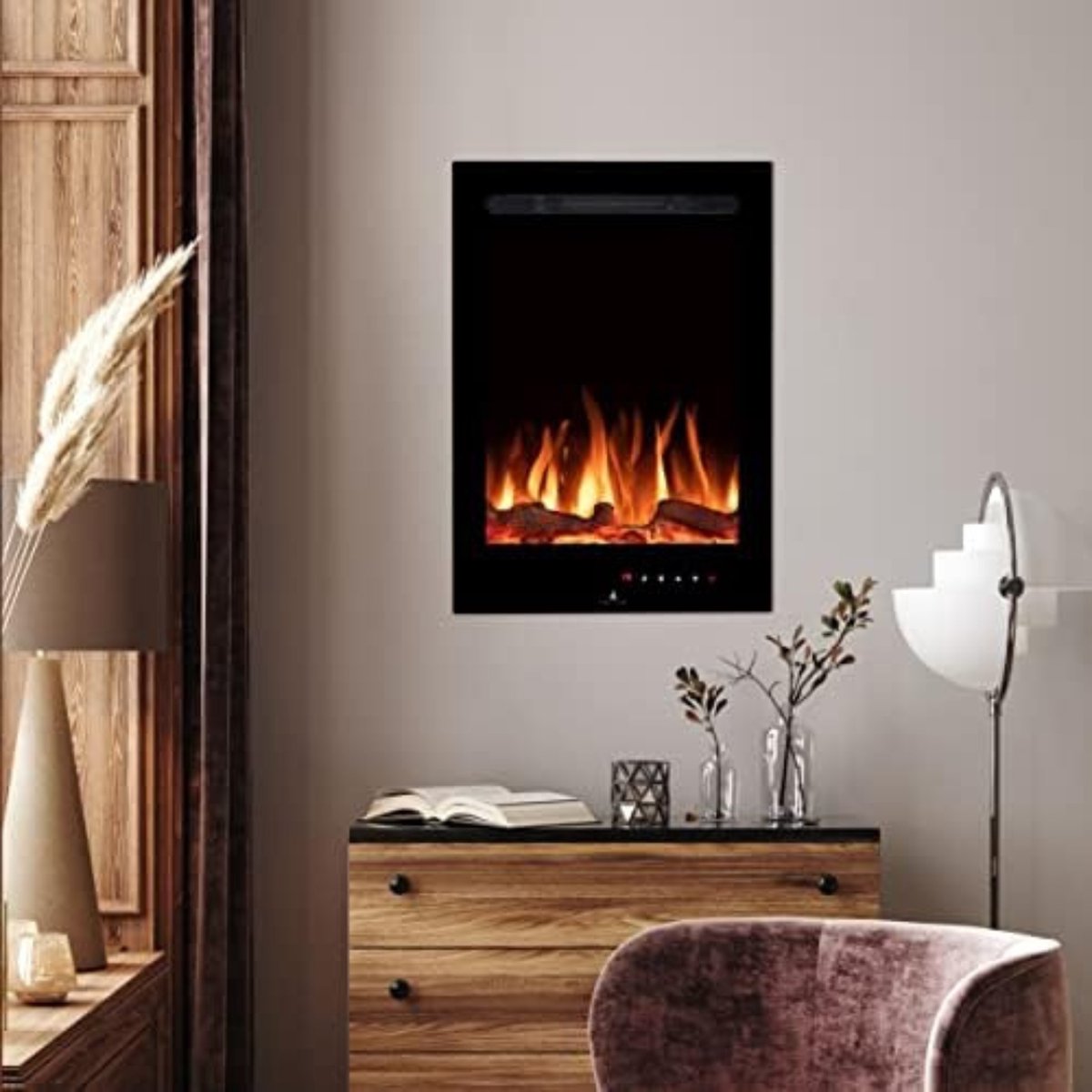 Elektrische kachel sfeerhaard 1500W zwart
