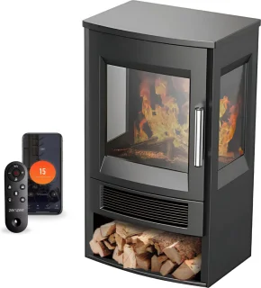 Elektrische kachel WiFi 1800W zwart