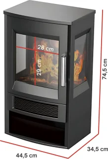 Elektrische kachel WiFi 1800W zwart