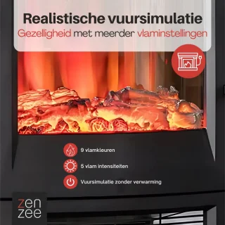 Elektrische kachel WiFi 1800W zwart