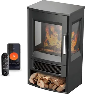 Elektrische kachel WiFi 1800W zwart