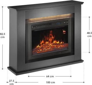 Elektrische open haard 1000/2000 W