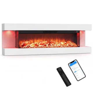 Elektrische open haard met frame