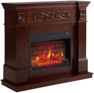 Elektrische open haard vrijstaand 1800 W 37x106,6x92,5 cm MDF roestkleurige baksteen