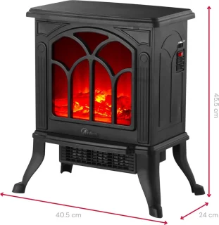 Elektrische Openhaard 102 cm Wand- en Vrijstaand Model 900/1800 W