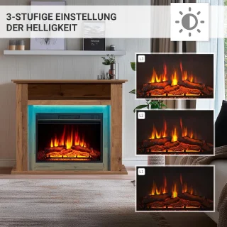 Elektrische Openhaard Donker Eiken