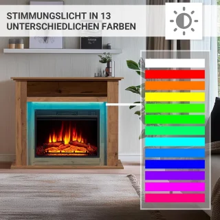 Elektrische Openhaard Donker Eiken