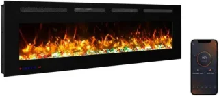 Elektrische Openhaard Wand- en Inbouw 107 cm Zwart