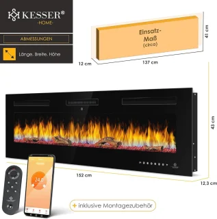 Elektrische Openhaard - Wandmodel