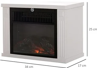 Elektrische openhaardkachel Wit