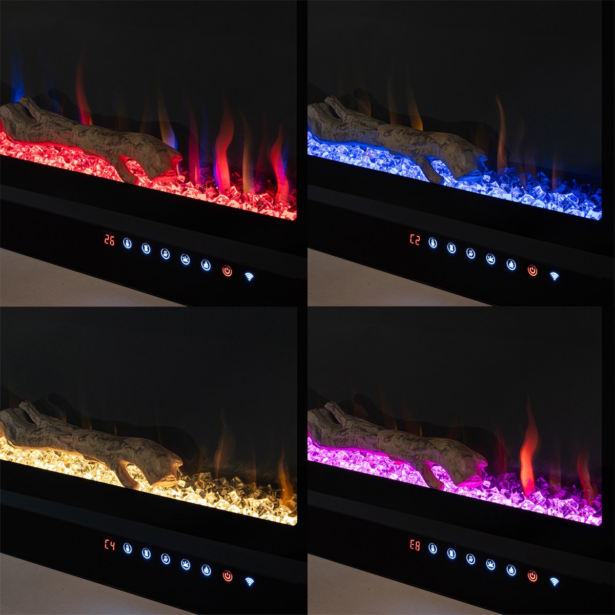 Elektrische sfeerhaard 1800W met Wifi en thermostaat
