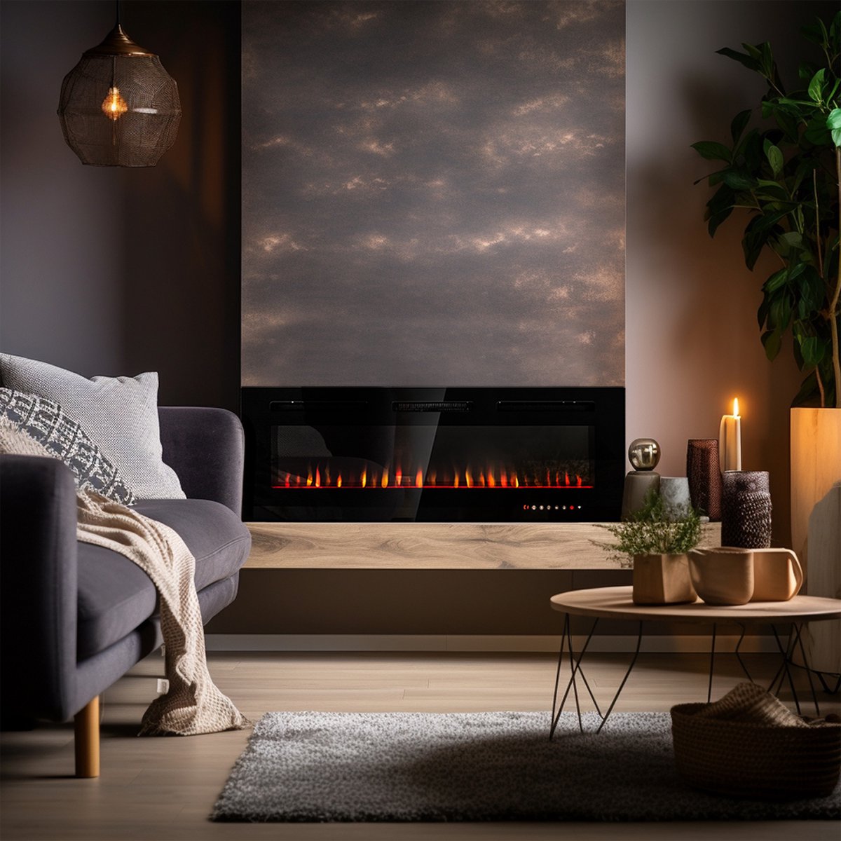 Elektrische sfeerhaard 1800W met Wifi en thermostaat