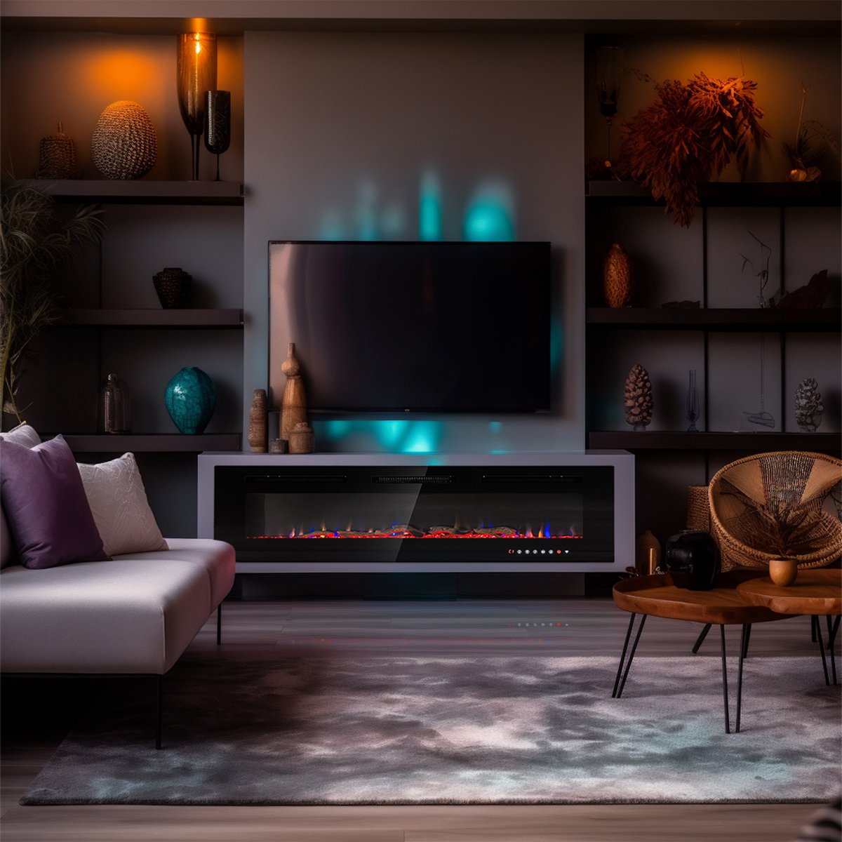 Elektrische sfeerhaard 1800W met Wifi en thermostaat