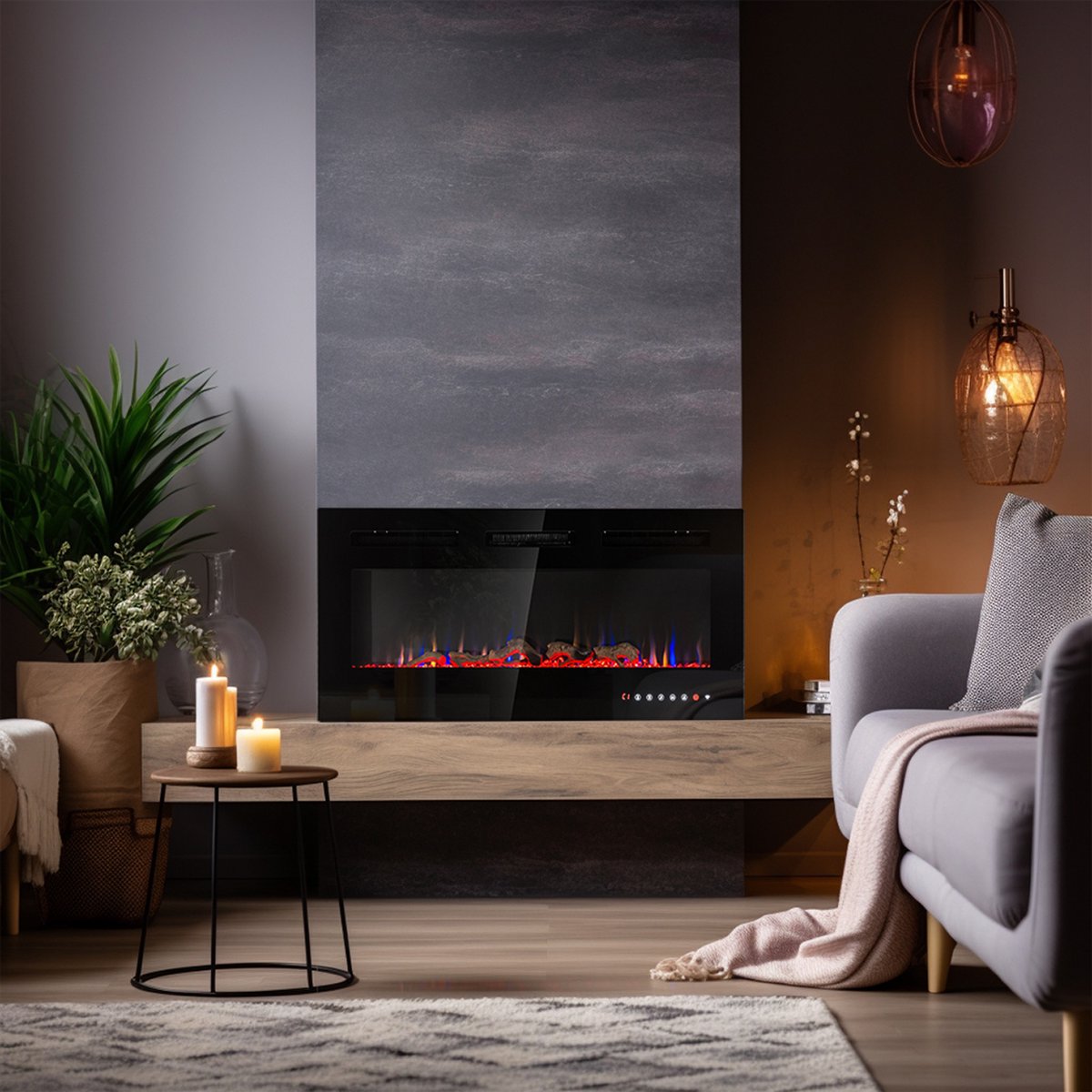 Elektrische sfeerhaard 1800W met Wifi en thermostaat