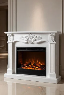Elektrische sfeerhaard 1800W vrijstaande design open haard Villa Wit Medahomestore