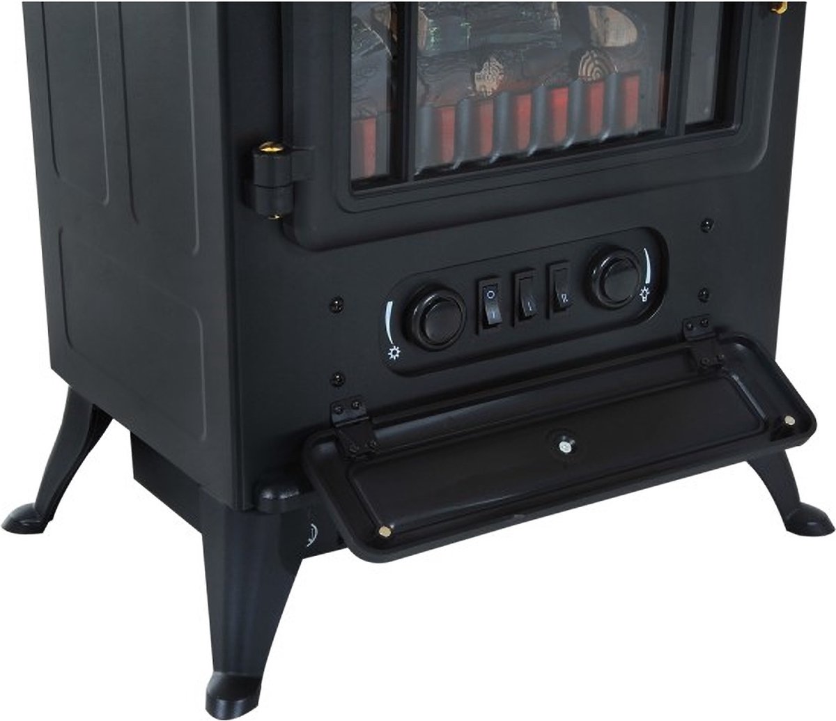 Elektrische sfeerhaard 1850W zwart