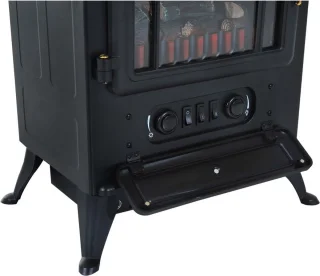 Elektrische sfeerhaard 1850W zwart