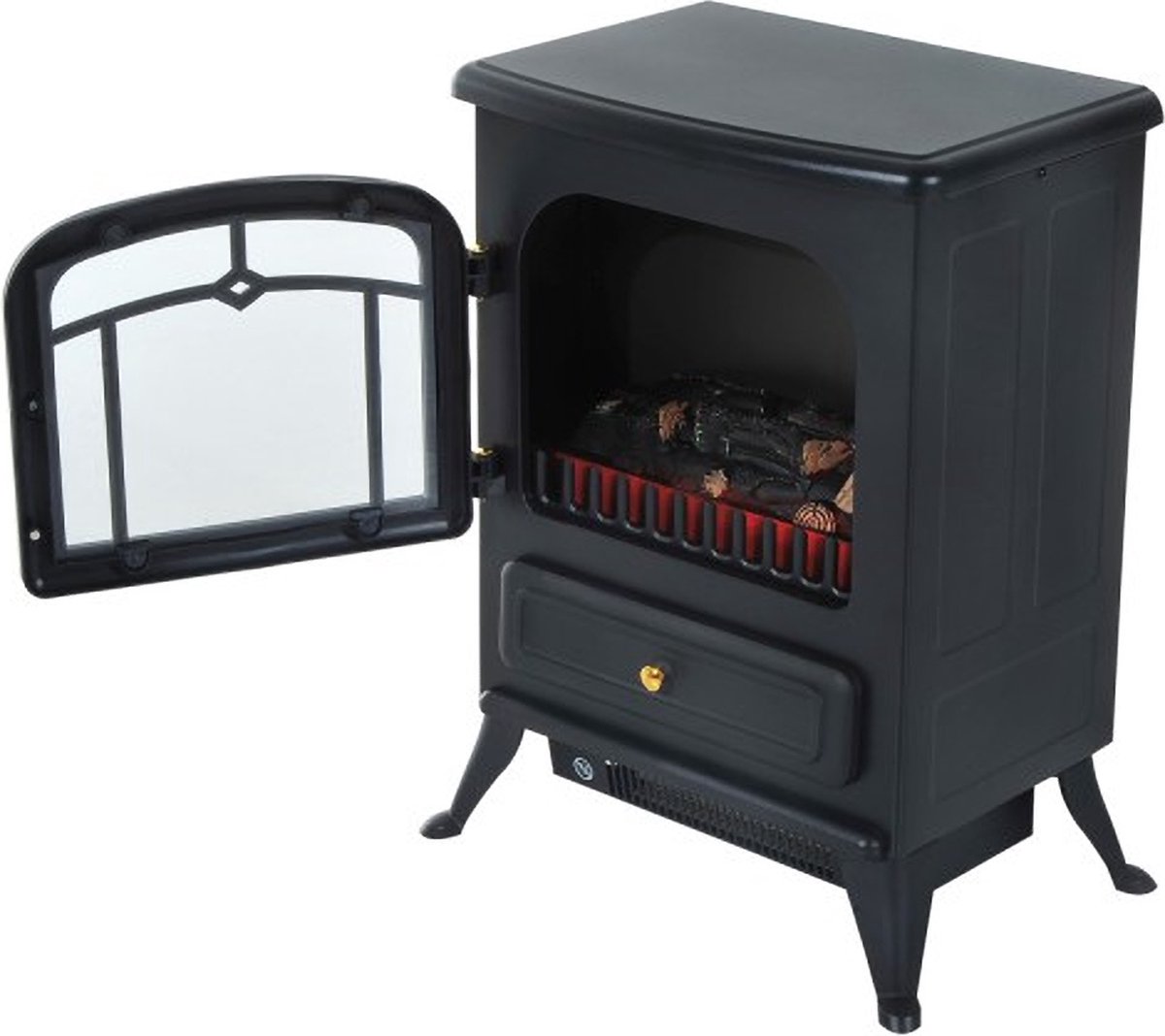 Elektrische sfeerhaard 1850W zwart