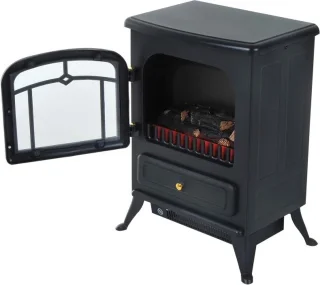 Elektrische sfeerhaard 1850W zwart