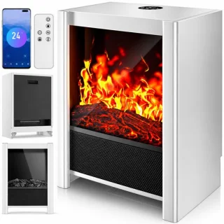 Elektrische sfeerhaard 2000 W Wit