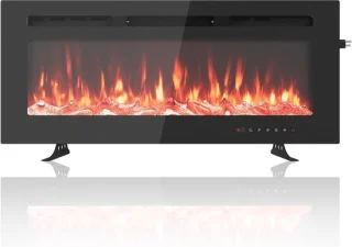 Elektrische sfeerhaard 40 inch zwart