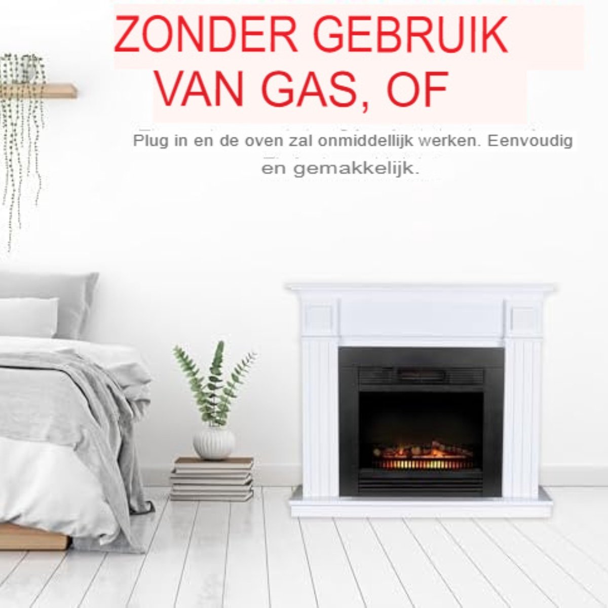 Elektrische sfeerhaard kachel 1800W zwart 23x66x62 cm