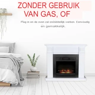 Elektrische sfeerhaard kachel 1800W zwart 23x66x62 cm