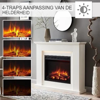 Elektrische sfeerhaard kachel 2000W wit