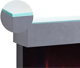 Elektrische sfeerhaard kachel grijs 25x110x57,3 cm 2000W