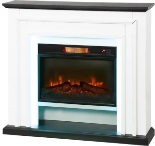 Elektrische sfeerhaard met schouw 1800W zwart 105x27x97 cm