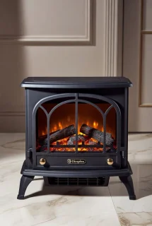 Elektrische sfeerhaard Optiflame Deluxe 2000W – zwart Medahomestore