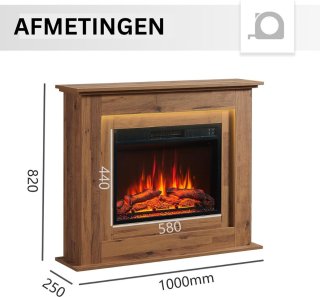 Wat vinden we goed aan de Elektrische Sfeerhaard Tafelhaard 25 x 100 x 82 cm