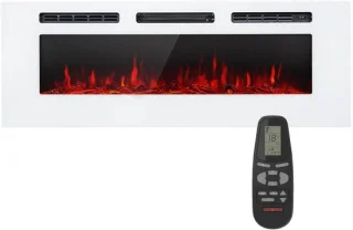 Elektrische sfeerhaard wandhaard 1800W wit