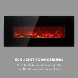 Elektrische sfeerhaard wandmontage 128 cm zwart
