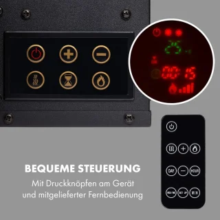Elektrische sfeerhaard wandmontage 128 cm zwart