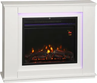 Elektrische sfeerhaard wit 98x25x80cm