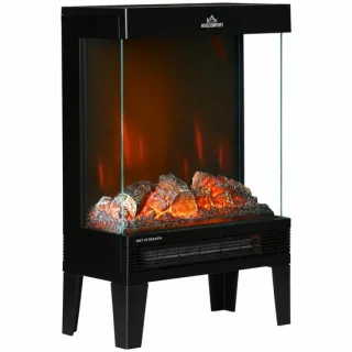Elektrische sfeerhaard - zwart